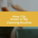 How I Go Green in My Cleaning Routine