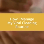 How I Manage My Viral Cleaning Routine