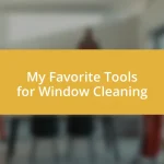 My Favorite Tools for Window Cleaning