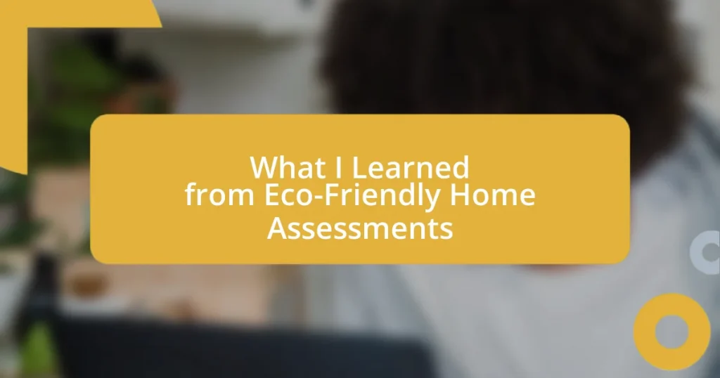 What I Learned from Eco-Friendly Home Assessments